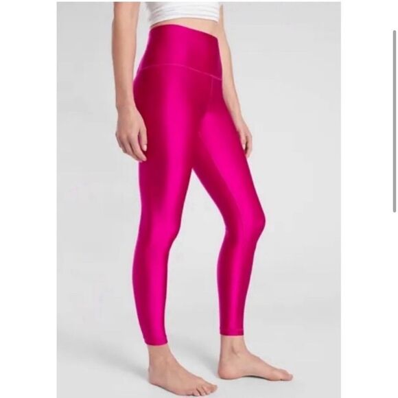 Athleta Elation Shine Tight Legging Cyclamen Hot Fuchsia Pink- Size 0 XXS - Picture 3 of 13